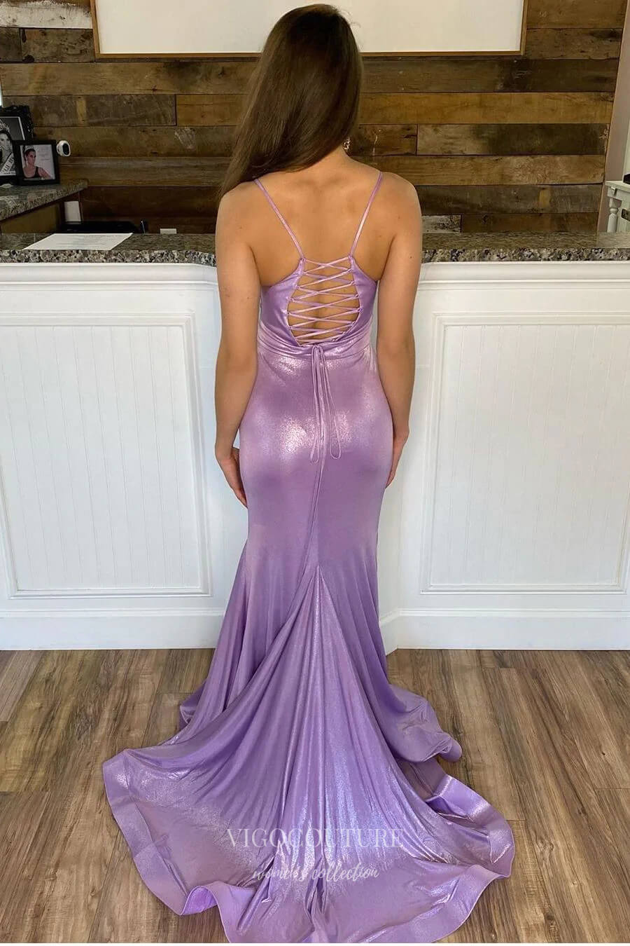 Lilac Sparkly Satin Prom Dresses Spaghetti Strap Mermaid Formal Dress 21909 Lilac / 20W Lilac Sparkly Satin Prom Dresses Spaghetti Strap Mermaid Formal Dress 21909 Lilac / 20W