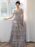 Prom Dress 2025 Mauve Beaded Tiered Prom Dress 20236-unique elegant Prom Dresses-Mauve-US2-vigocouture