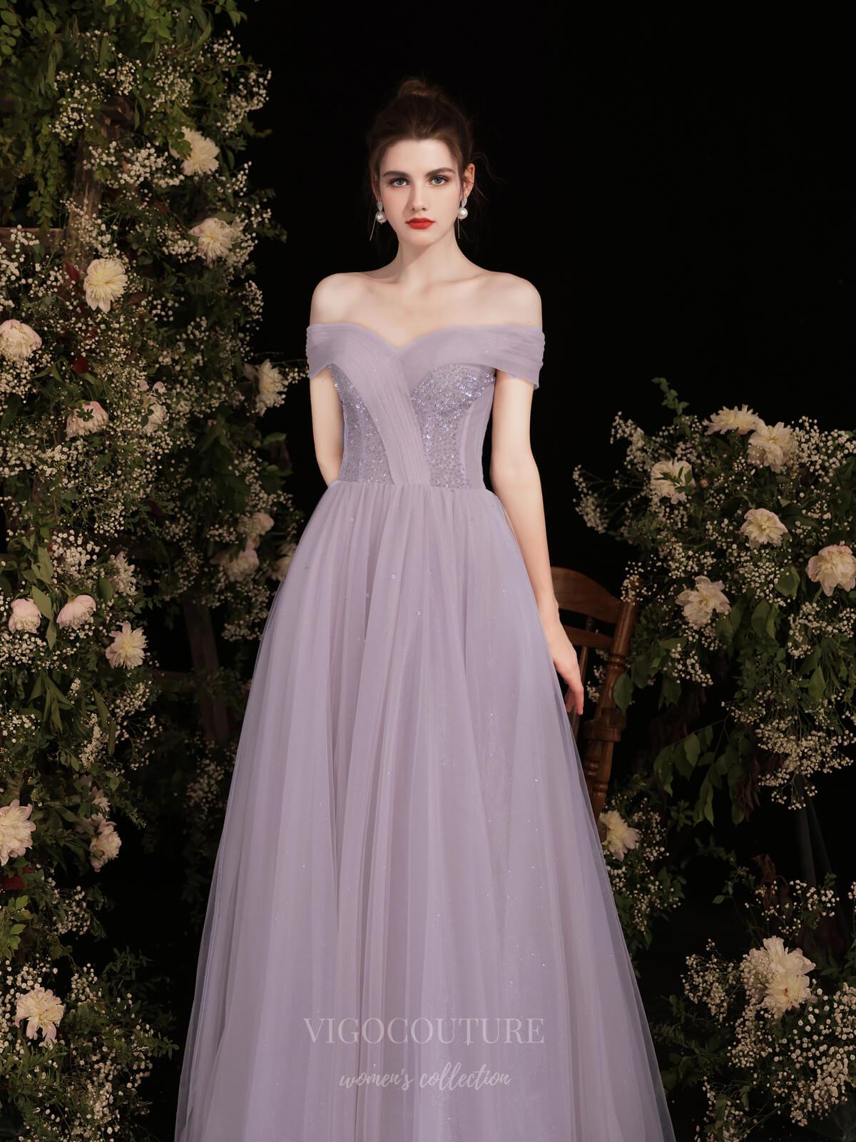 Prom Dress 2025 Mauve Off the Shoulder Beaded Prom Dress 20733-unique elegant Prom Dresses-Mauve-US2-vigocouture