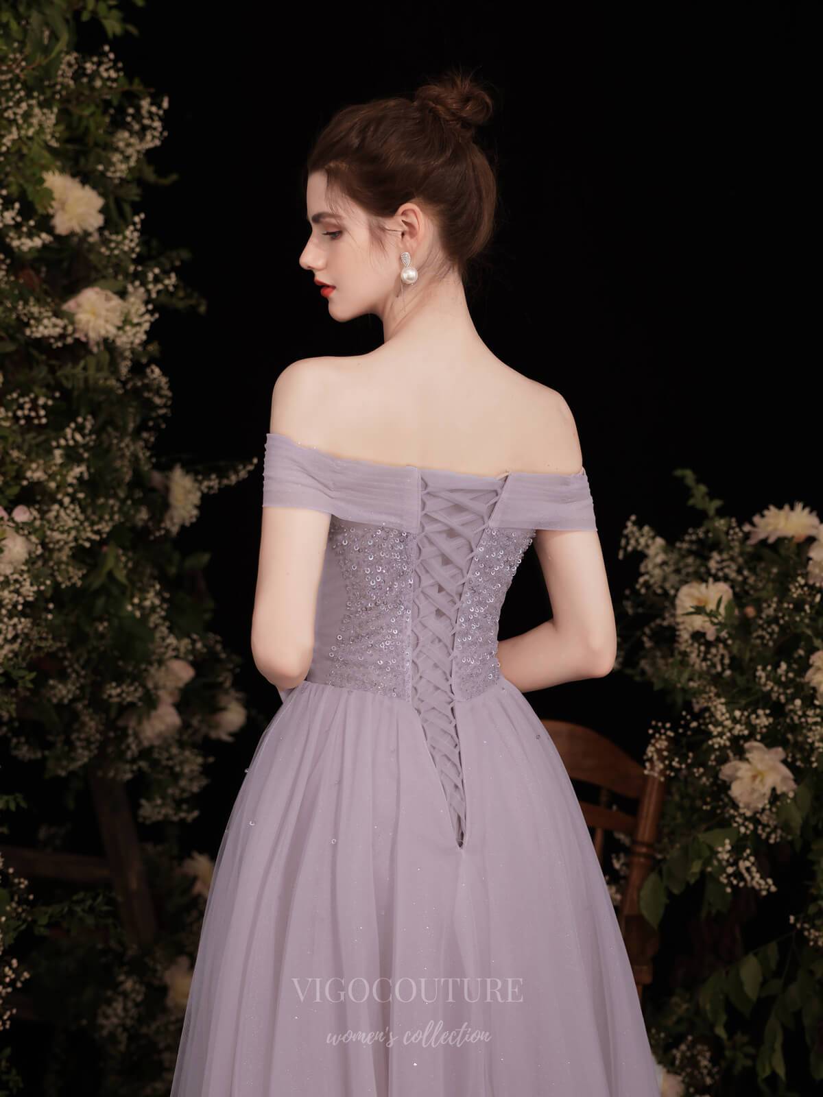 Prom Dress 2025 Mauve Off the Shoulder Beaded Prom Dress 20733-unique elegant Prom Dresses-Mauve-US2-vigocouture