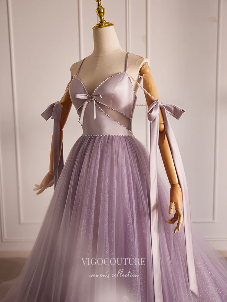 Prom Dress 2025 Mauve Pearl String Shimmering Tulle Prom Dresses Spaghetti Strap 24396-unique elegant Prom Dresses-Mauve-Custom Size-vigocouture