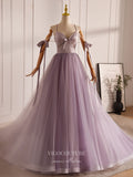 Prom Dress 2025 Mauve Pearl String Shimmering Tulle Prom Dresses Spaghetti Strap 24396-unique elegant Prom Dresses-Mauve-Custom Size-vigocouture