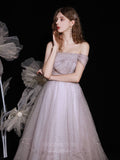 Prom Dress 2025 Mauve Strapless Tulle Prom Dress 20722-unique elegant Prom Dresses-Mauve-US2-vigocouture