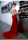 Prom Dress 2025 Mermaid Beaded Prom Dress 20216-unique elegant Prom Dresses-Red-US2-vigocouture