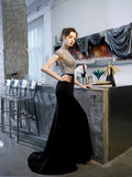 Prom Dress 2025 Mermaid High Neck Prom Dress 20199-unique elegant Prom Dresses-Black-US2-vigocouture