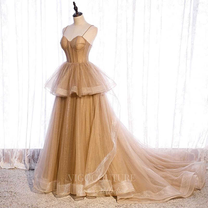 mocha colored prom dresses Mocha Off-Shoulder Long A-Line Prom Dress