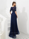 Prom Dress 2025 Navy Blue Mermaid Beaded Prom Dress 20281-unique elegant Prom Dresses-Navy Blue-US2-vigocouture