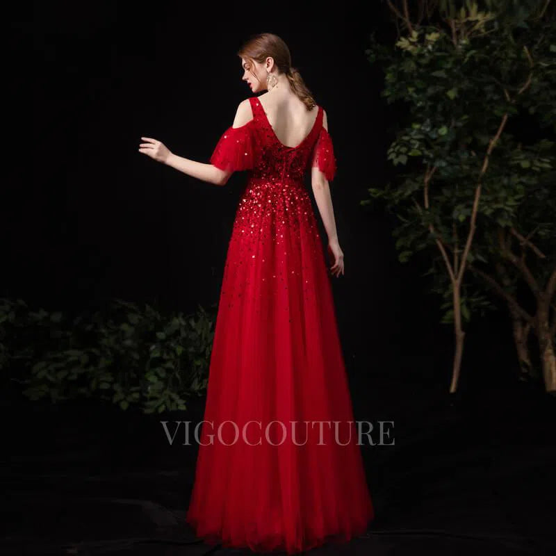 Off the Shoulder A-line Prom Dresses V-neck Beaded Evening Dresses 20088 Champagne / US4 Off the Shoulder A-line Prom Dresses V-neck Beaded Evening Dresses 20088 Champagne / US4