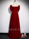 Prom Dress 2025 Off the Shoulder Red Velvet Prom Dress 2022-unique elegant Prom Dresses-Red-US2-vigocouture