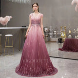 Prom Dress 2025 Ombre A-line Beaded Prom Dresses 20013-unique elegant Prom Dresses-Ombre-US2-vigocouture