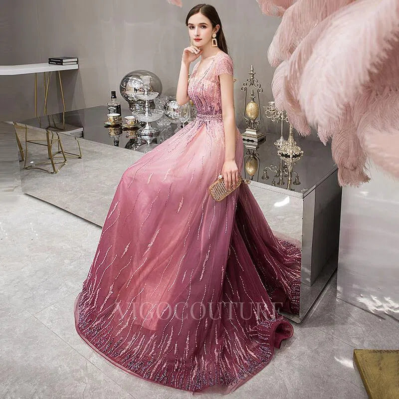 Prom Dress 2025 Ombre A-line Beaded Prom Dresses 20013-unique elegant Prom Dresses-Ombre-US2-vigocouture