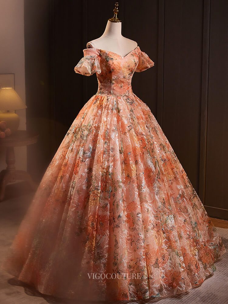 quinceanera dresses orange LizLuo Quinceanera 80062