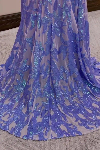 Prom Dresses 2025 to impress Ornate Sequin Lace Mermaid Prom Dress with Plunge Neck, Open Back & High Slit – 26119-vigocouture-vigocouture