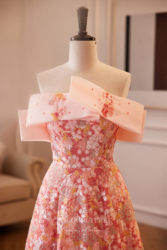 pink applique prom dress Dancing Queen 4353