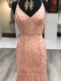 Prom Dress 2025 Pink Beaded Mermaid Prom Dress 20609-unique elegant Prom Dresses-Pink-US2-vigocouture