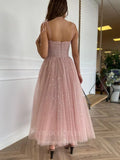 Short Prom Dresses 2025 Pink Homecoming Dress Blush Spaghetti Strap Hoco Dress hc015-Prom Dresses-vigocouture-vigocouture