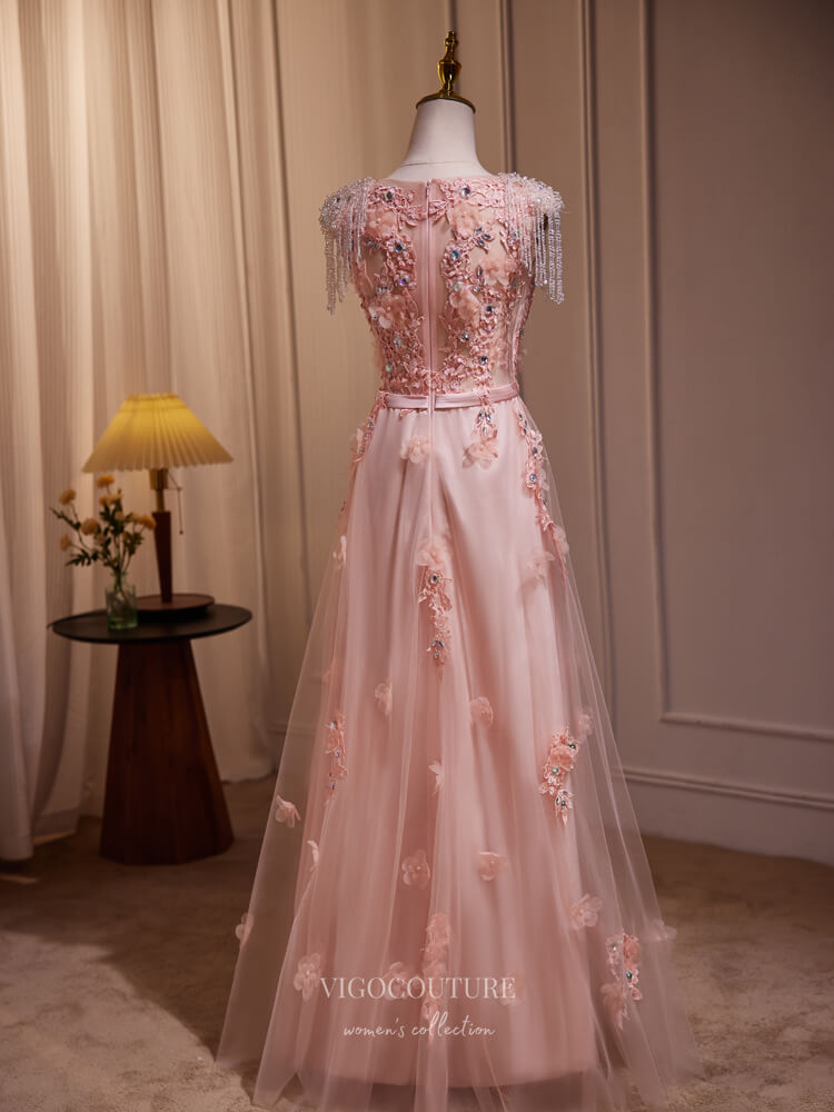 pink prom dress 2024 2024 Unique Spaghetti Straps Tulle Prom Dresses with Ruffle Skirt DressesTailor