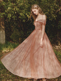 Prom Dress 2025 Pink Off the Shoulder Prom Dress 20706-unique elegant Prom Dresses-Pink-US2-vigocouture