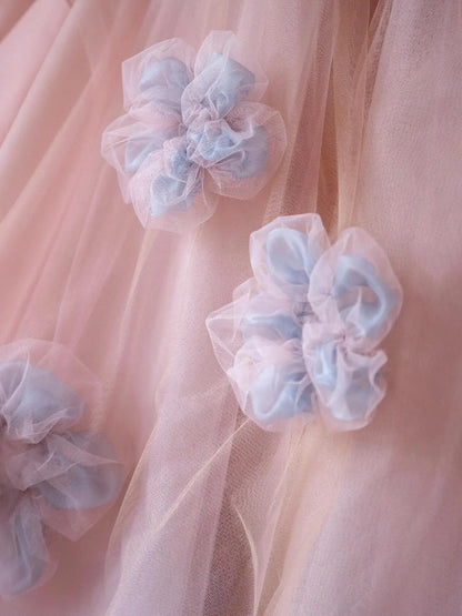 Prom Dresses 2025 to impress Pink Strapless Tiered Ruffled Formal Gown with Beaded Bodice & 3D Flower Bottom – Style 25301-vigocouture-vigocouture