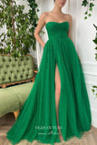 Prom Dress 2025 Printed Hearts Prom Dresses Strapless Formal Dresses 21580-unique elegant Prom Dresses-Green-US2-vigocouture