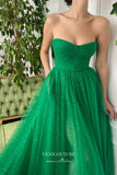 Prom Dress 2025 Printed Hearts Prom Dresses Strapless Formal Dresses 21580-unique elegant Prom Dresses-Green-US2-vigocouture