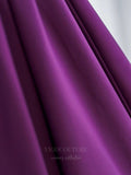 Prom Dress 2025 Purple Puffed Sleeve Plunging V-Neck Prom Dress 20682-unique elegant Prom Dresses-Purple-US2-vigocouture