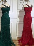 Radiant Beaded Mermaid Pageant Dresses Spaghetti Strap Evening Dress 25022