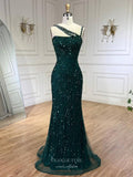 Prom Dress 2025 Radiant Beaded Mermaid Pageant Dresses Spaghetti Strap Evening Dress 25022-unique elegant Prom Dresses-Green-US2-vigocouture