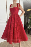 Short Prom Dresses 2025 Red Homecoming Dress Lace Maxi Hoco Dress hc018-Prom Dresses-vigocouture-Red-US2-vigocouture