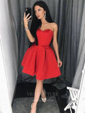 Red Homecoming Dress Off the Shoulder Hoco Dress hc043