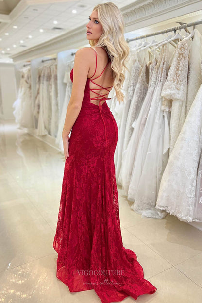 red lace up back dress SHANTE Lace Up Back Corset Gown