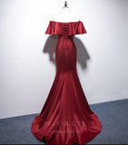 Prom Dress 2025 Red Mermaid Off the Shoulder Prom Dress 20669-unique elegant Prom Dresses-Red-US2-vigocouture