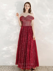 Red Off the Shoulder Prom Dress 20697