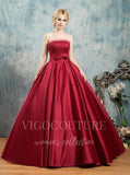 vigocouture-Red Off the Shoulder Quinceañera Dresses Beaded Ball Gown 20440-Prom Dresses-vigocouture-