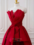 Prom Dress 2025 Red Prom Dresses Strapless Formal Dresses 21173-unique elegant Prom Dresses-Red-Custom Size-vigocouture