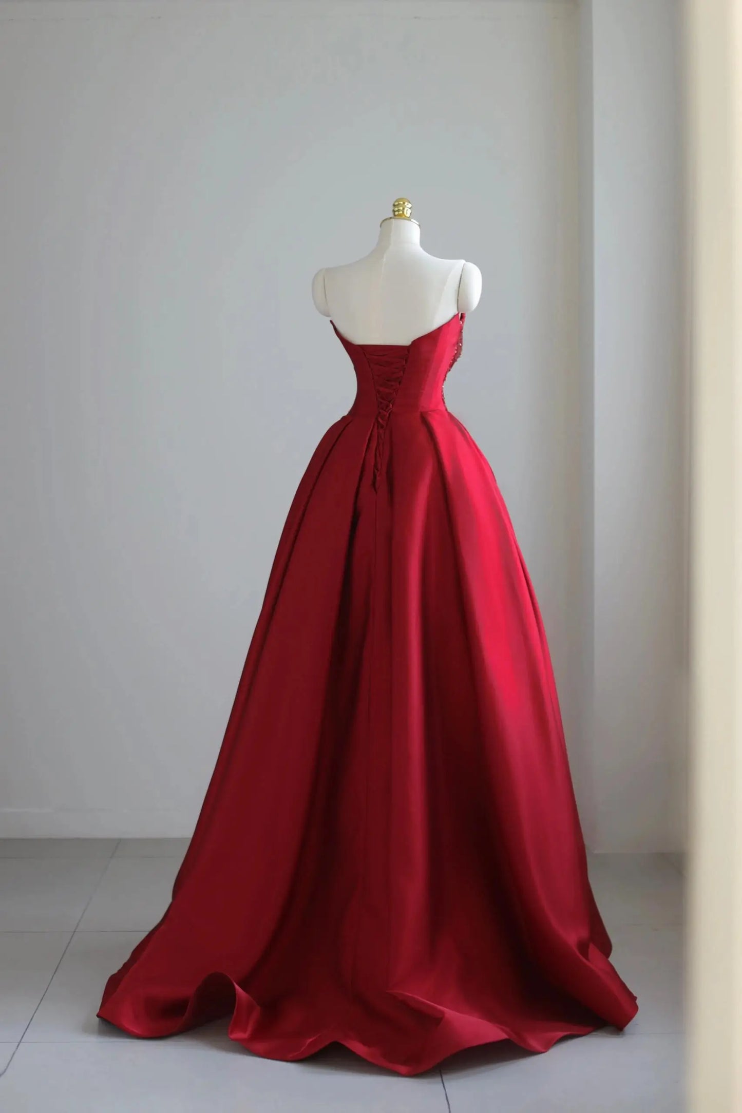 Wine Red Sequin Mermaid Evening Dresses with Overskirt, Elegant Strapless Party Dresses US 8 / Custom Color Wine Red Sequin Mermaid Evening Dresses with Overskirt, Elegant Strapless Party Dresses US 8 / Custom Color