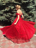 Prom Dress 2025 Red Sparkly Tulle Prom Dress 20385-unique elegant Prom Dresses-Red-US2-vigocouture