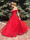 Prom Dress 2025 Red Sparkly Tulle Prom Dress 20385-unique elegant Prom Dresses-Red-US2-vigocouture