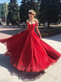 Prom Dress 2025 Red Sparkly Tulle Prom Dress 20385-unique elegant Prom Dresses-Red-US2-vigocouture