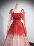 Prom Dress 2025 Red Sparkly Tulle Prom Dresses Spaghetti Strap Formal Dresses 21325-unique elegant Prom Dresses-Red-US2-vigocouture