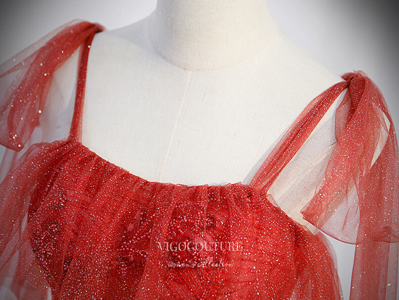 Prom Dress 2025 Red Sparkly Tulle Prom Dresses Spaghetti Strap Formal Dresses 21325-unique elegant Prom Dresses-Red-US2-vigocouture