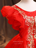 Prom Dress 2025 Red Sparkly Tulle Quinceanera Dresses Sequin Princess Dresses 21377-unique elegant Prom Dresses-Red-US2-vigocouture