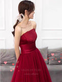 Prom Dress 2025 Red Strapless Prom Dress 20661-unique elegant Prom Dresses-Red-US2-vigocouture