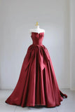 Regalia - Burgundy Mikado Formal Dress