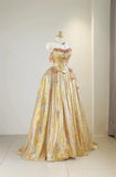 Prom Dresses 2025 to impress Rosalune - Yellow Floral Princess Dress-vigocouture-vigocouture