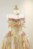 Prom Dresses 2025 to impress Rosalune - Yellow Floral Princess Dress-vigocouture-vigocouture