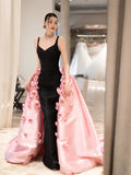 Prom Dresses 2025 to impress Rosella - Black Pink Rosette Dress-vigocouture-vigocouture