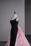 Prom Dresses 2025 to impress Rosella - Black Pink Rosette Dress-vigocouture-vigocouture