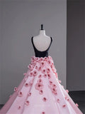 Prom Dresses 2025 to impress Rosella - Black Pink Rosette Dress-vigocouture-vigocouture