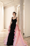 Prom Dresses 2025 to impress Rosella - Black Pink Rosette Dress-vigocouture-vigocouture